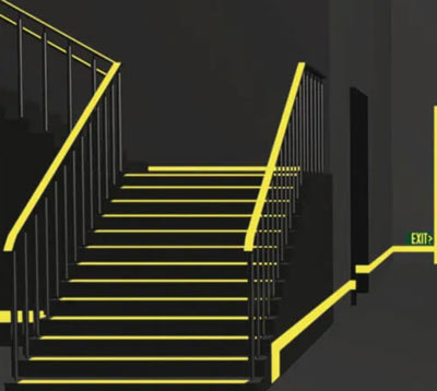 Installing luminous egress markings on stairwells can save lives.